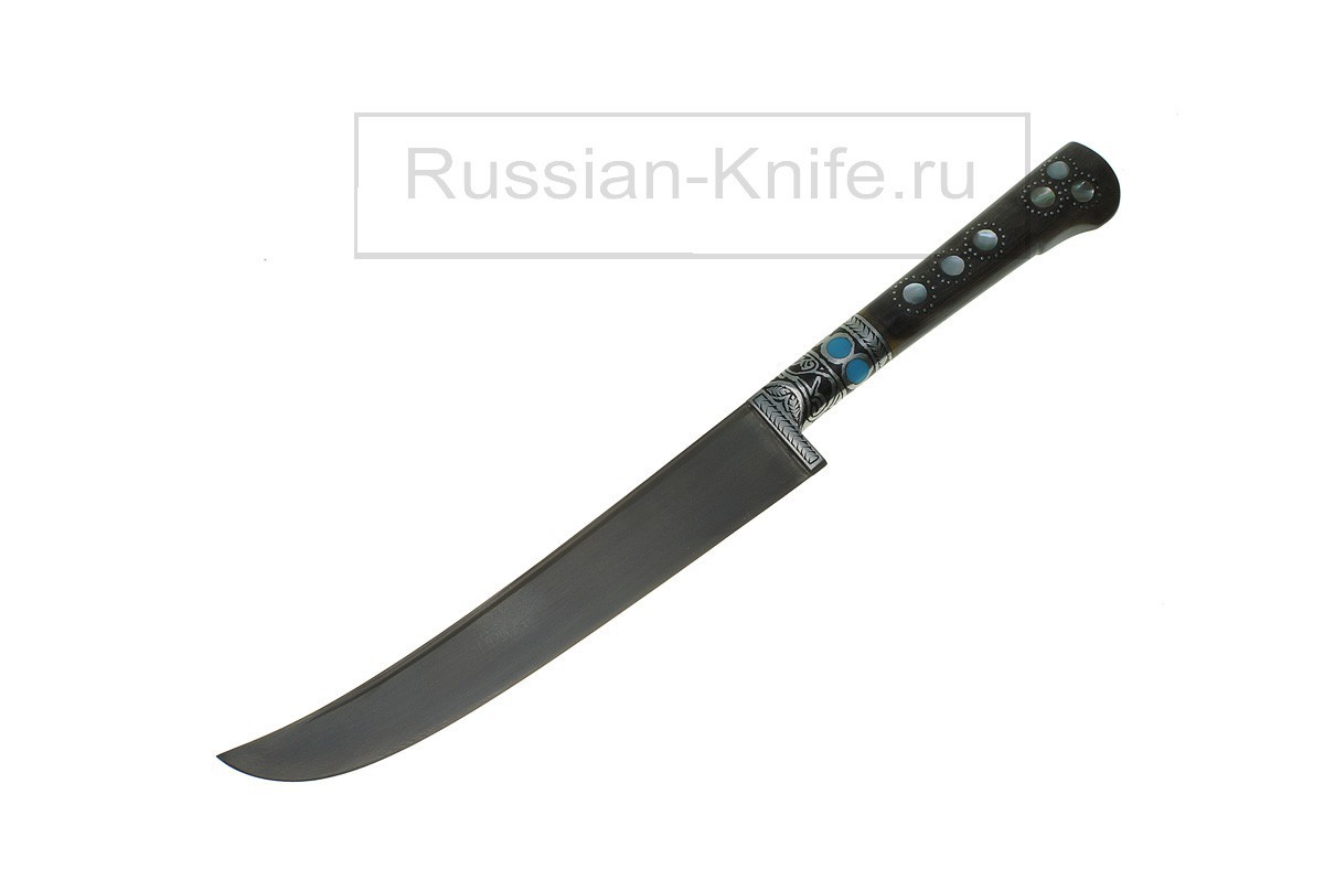 

Нож Пчак #Уз1271-МА (сталь ШХ15), гарда - олово, рог