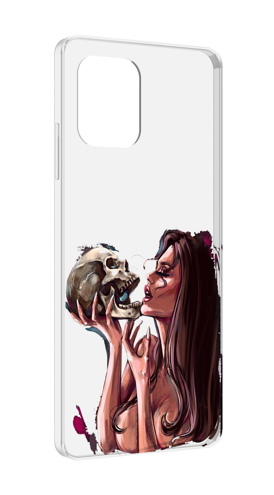 

Чехол MyPads девушка-модель-с-черепом для UMIDIGI Power 7 Max / Power 7S, Прозрачный, Tocco