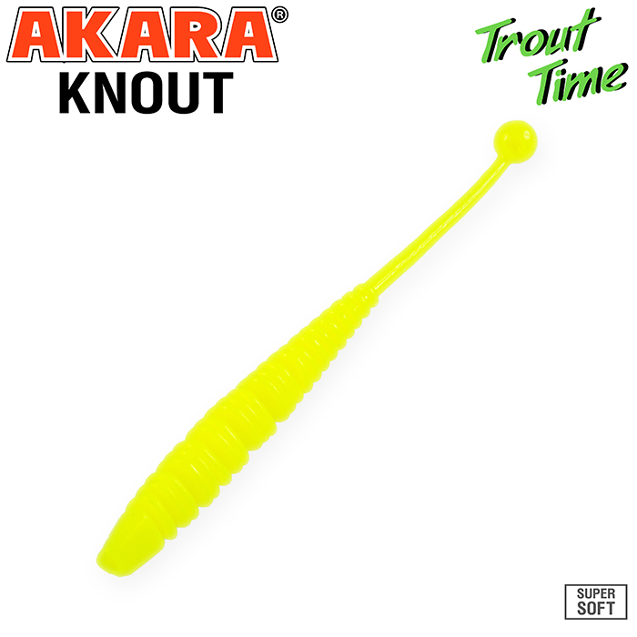 

Приманка силиконовая (мягкая) AKARA TROUT TIME KNOUT 2.5 сыр (KN2/5-04Y-CH-F10/2,5"/04Y), Желтый