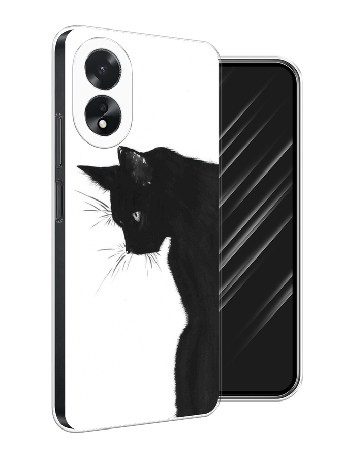 

Чехол Awog на Oppo A18 "Black cat", Черный;белый, 2515450-1