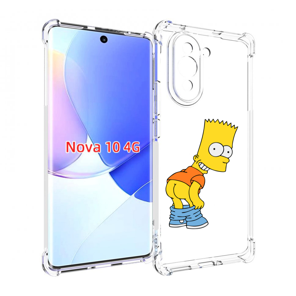 

Чехол MyPads барт-симпсон-довольный для Huawei Nova 10, Прозрачный, Tocco