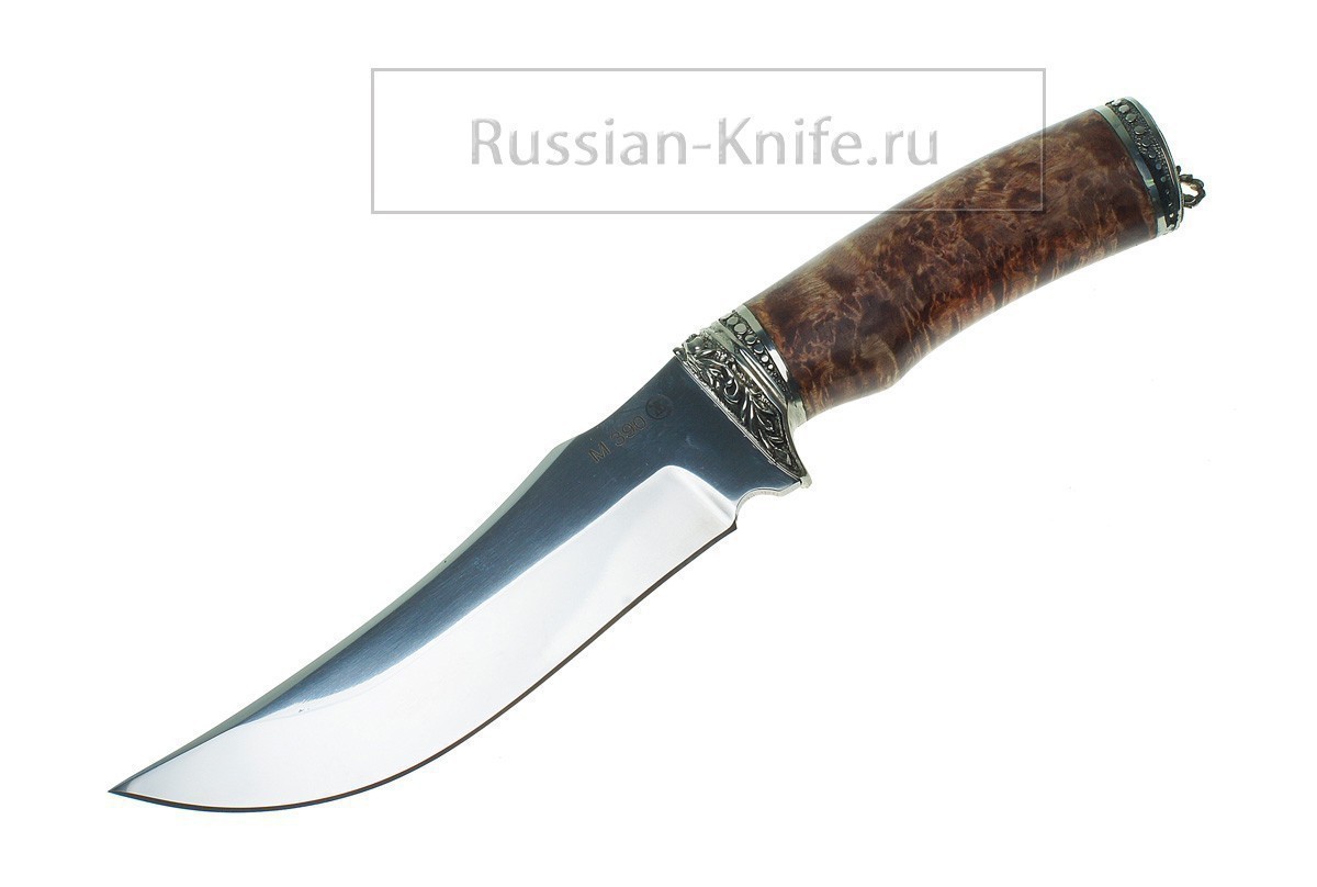 

Нож Восток (сталь М390), карельская береза, А.Жбанов