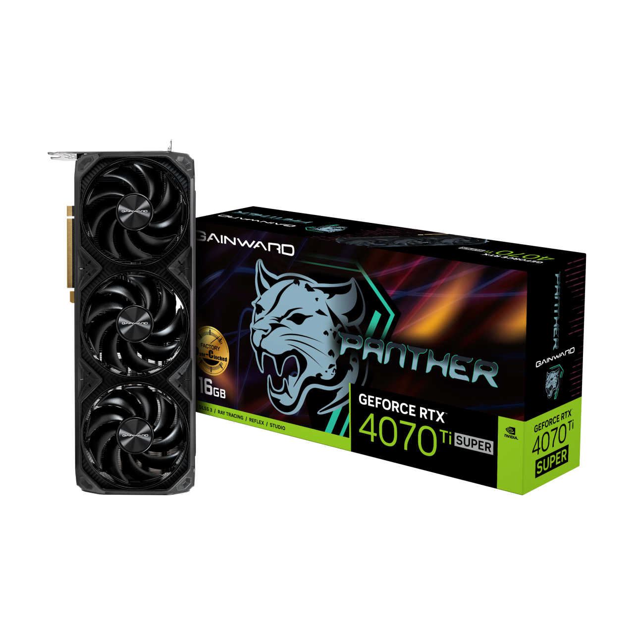 

Видеокарта Gainward NVIDIA GeForce RTX 4070 Ti Super Pantner OC, Черный, GeForce RTX 4070 Ti Super Pantner OC