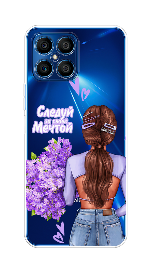 

Чехол на Honor X8 "Следуй за своей мечтой", Фиолетовый;коричневый, 6107650-1
