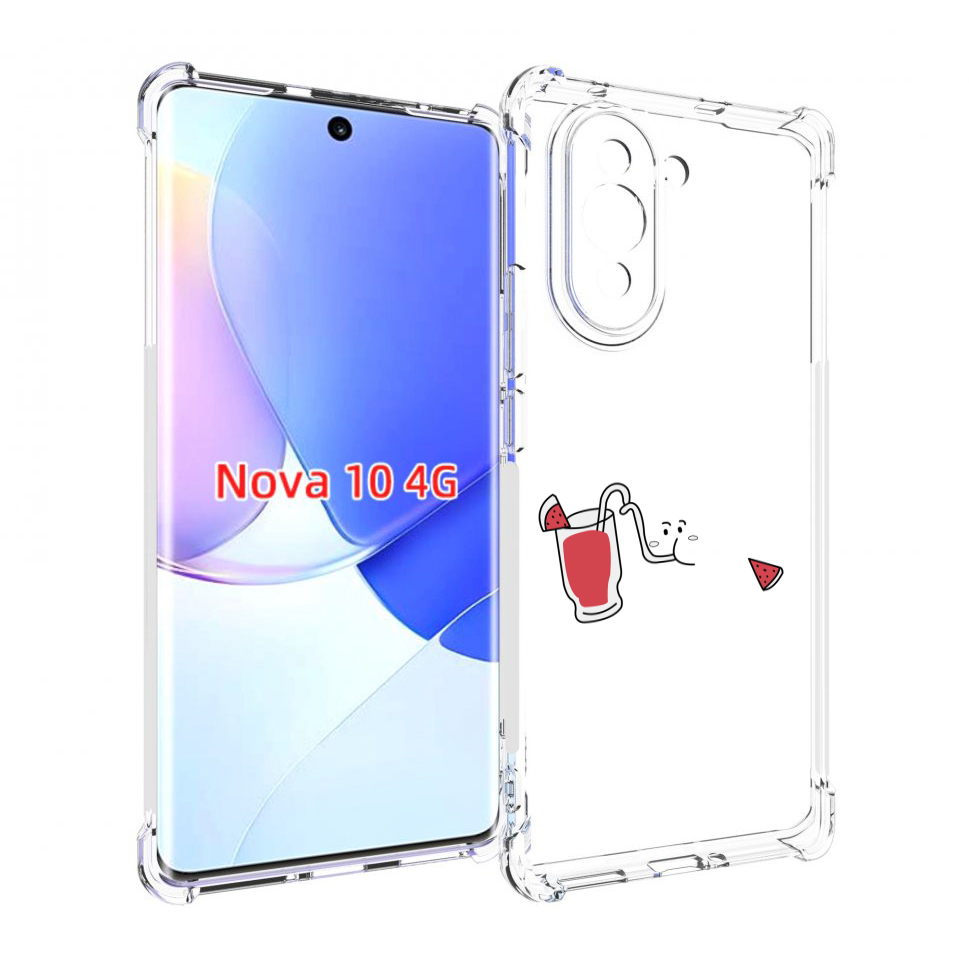 

Чехол MyPads арбузный-напиток для Huawei Nova 10, Прозрачный, Tocco