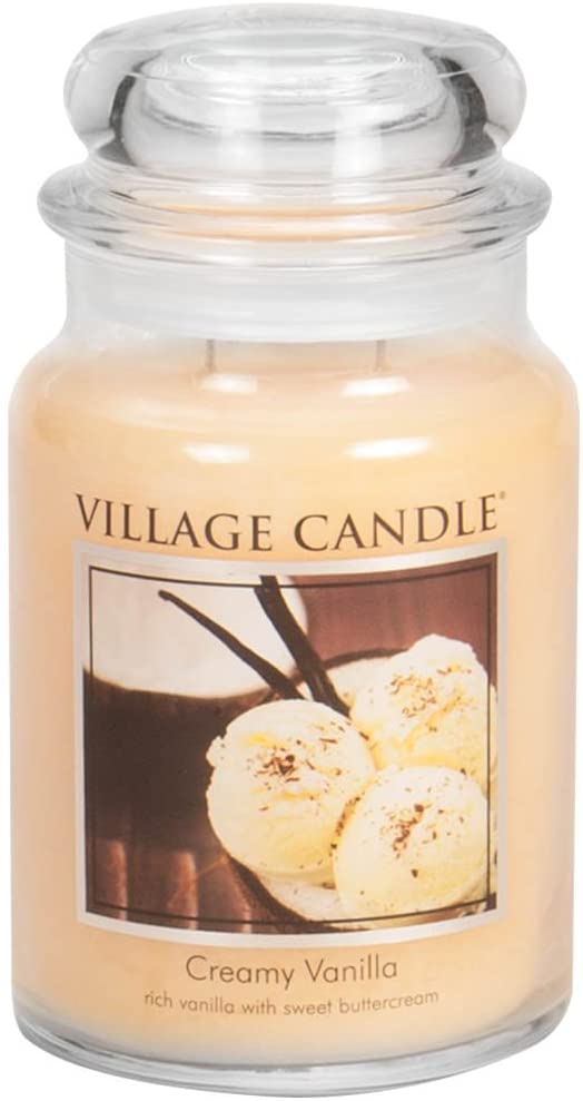 фото Ароматическая свеча village candle "creamy vanilla", большая/4260010