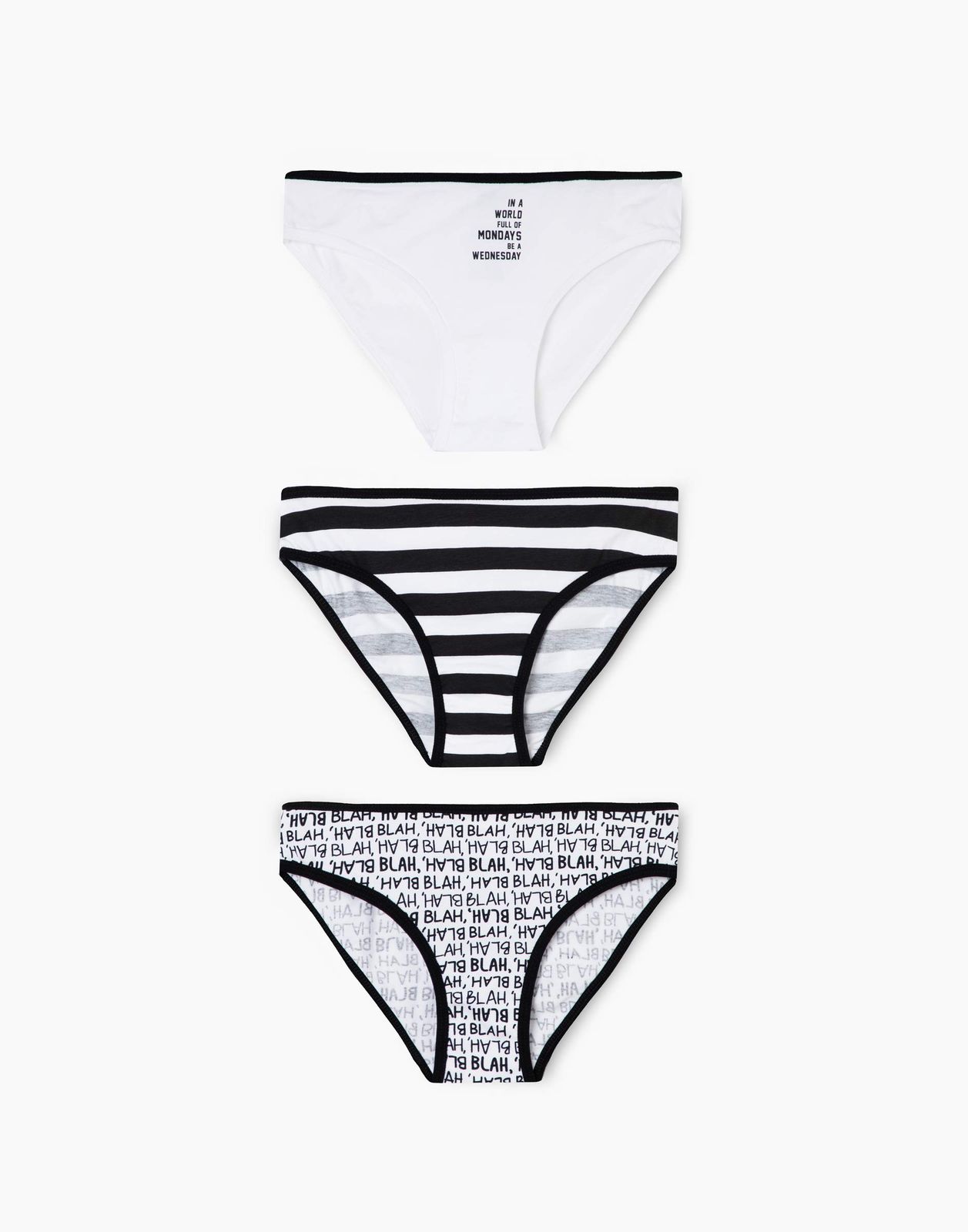 

Комплект трусов Gloria Jeans GUW008995 белый/черный 12-14л/164 для девочки, GUW008995