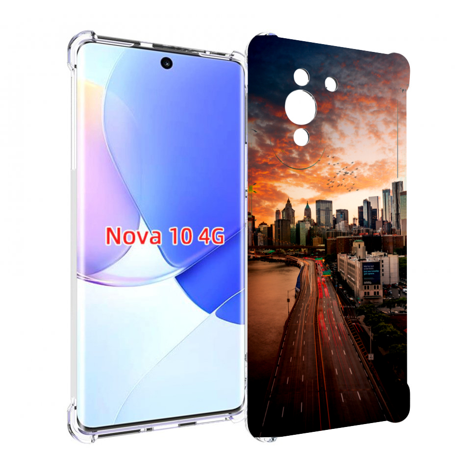 

Чехол MyPads американский город фото для Huawei Nova 10, Прозрачный, Tocco