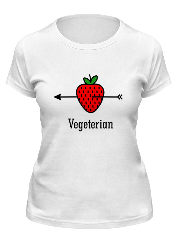 

Футболка женская Printio Vegeterian белая S, Белый, Vegeterian