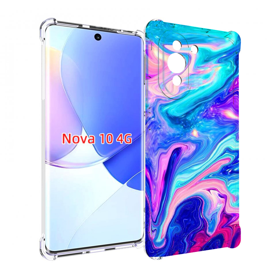 

Чехол MyPads акварельные-краски для Huawei Nova 10, Прозрачный, Tocco