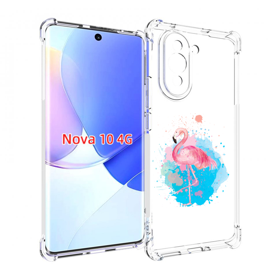 

Чехол MyPads акварельное-фламинго для Huawei Nova 10, Прозрачный, Tocco