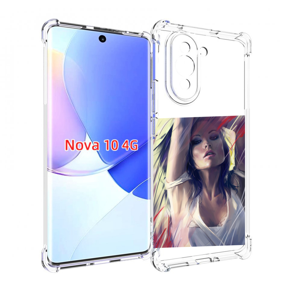 

Чехол MyPads акварельная-девушка женской для Huawei Nova 10, Прозрачный, Tocco