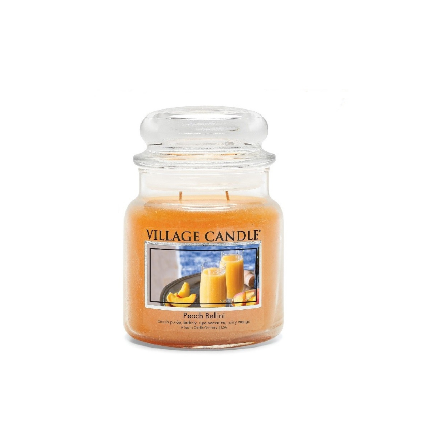 фото Ароматическая свеча village candle "персиковый коктейль", средняя