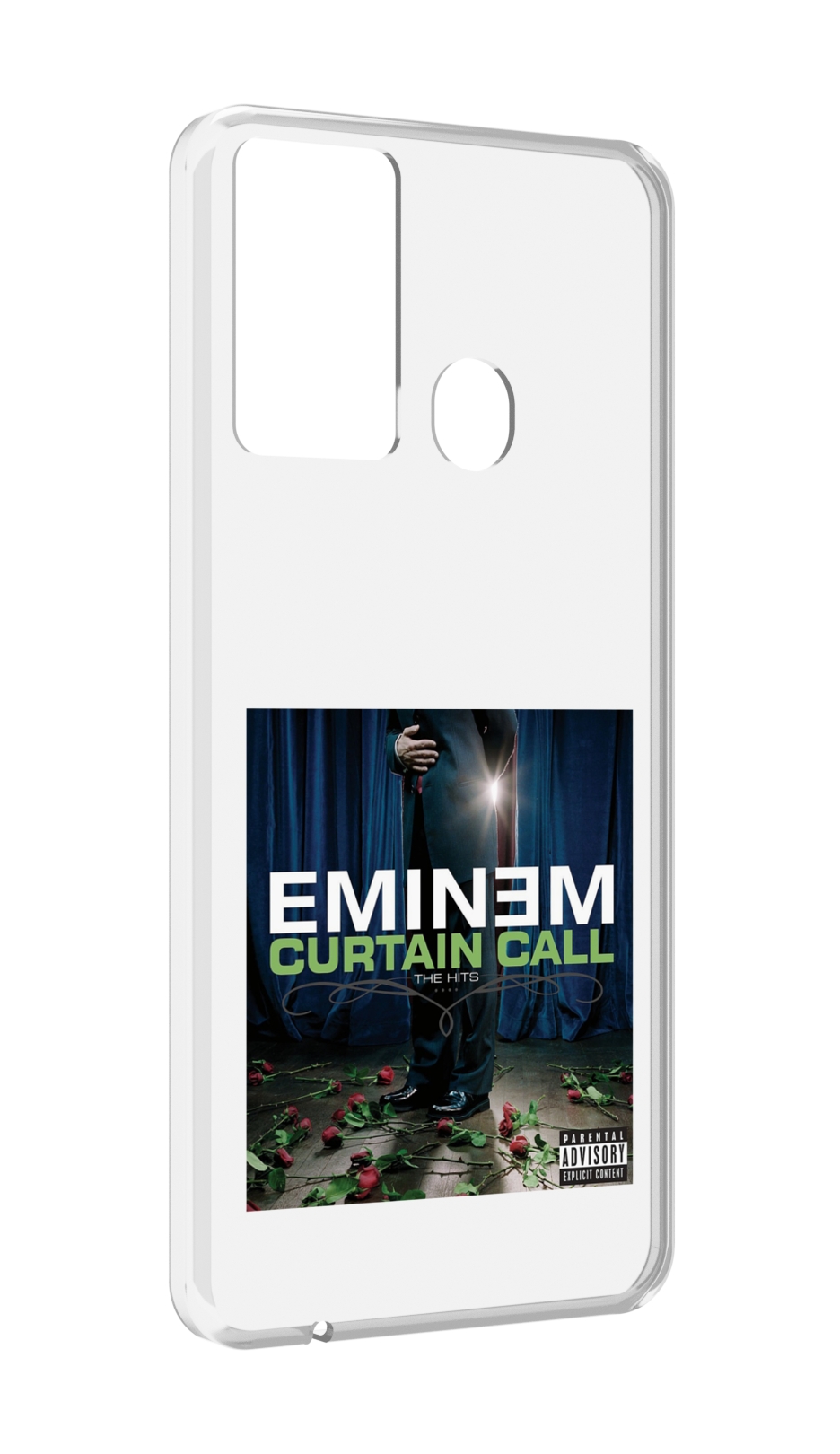 

Чехол Mypads Eminem Curtain Call, The Hits Для Itel P37/Itel Vision 2S, Прозрачный, Tocco