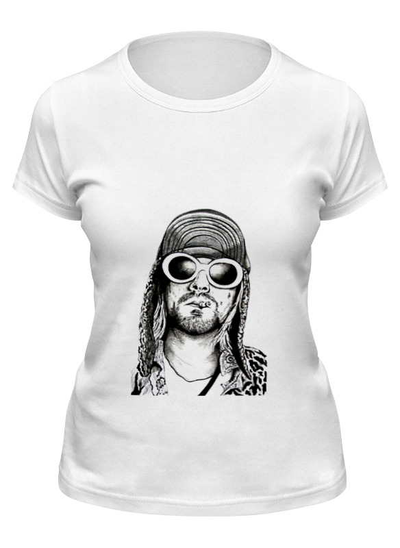 

Футболка женская Printio Kurt cobain белая 2XL, Белый, Kurt cobain