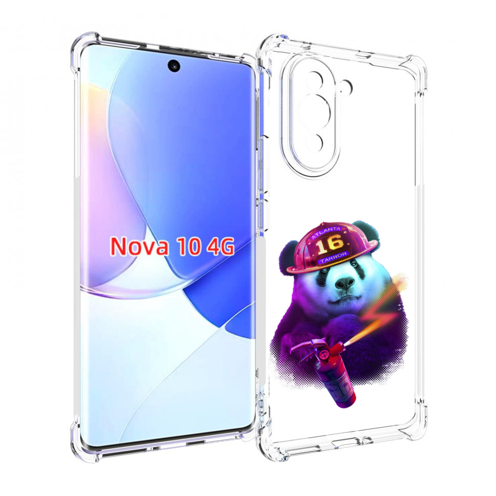 

Чехол MyPads Яркая панда детский для Huawei Nova 10, Прозрачный, Tocco