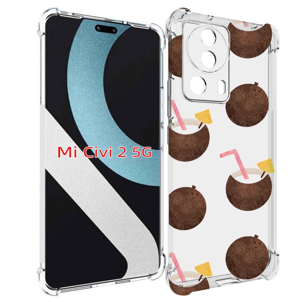 

Чехол MyPads кокосики для Xiaomi Civi 2, Прозрачный, Tocco
