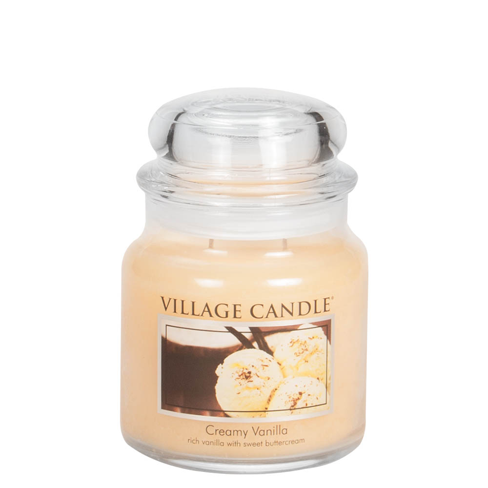 фото Ароматическая свеча village candle "creamy vanilla", средняя/4160008