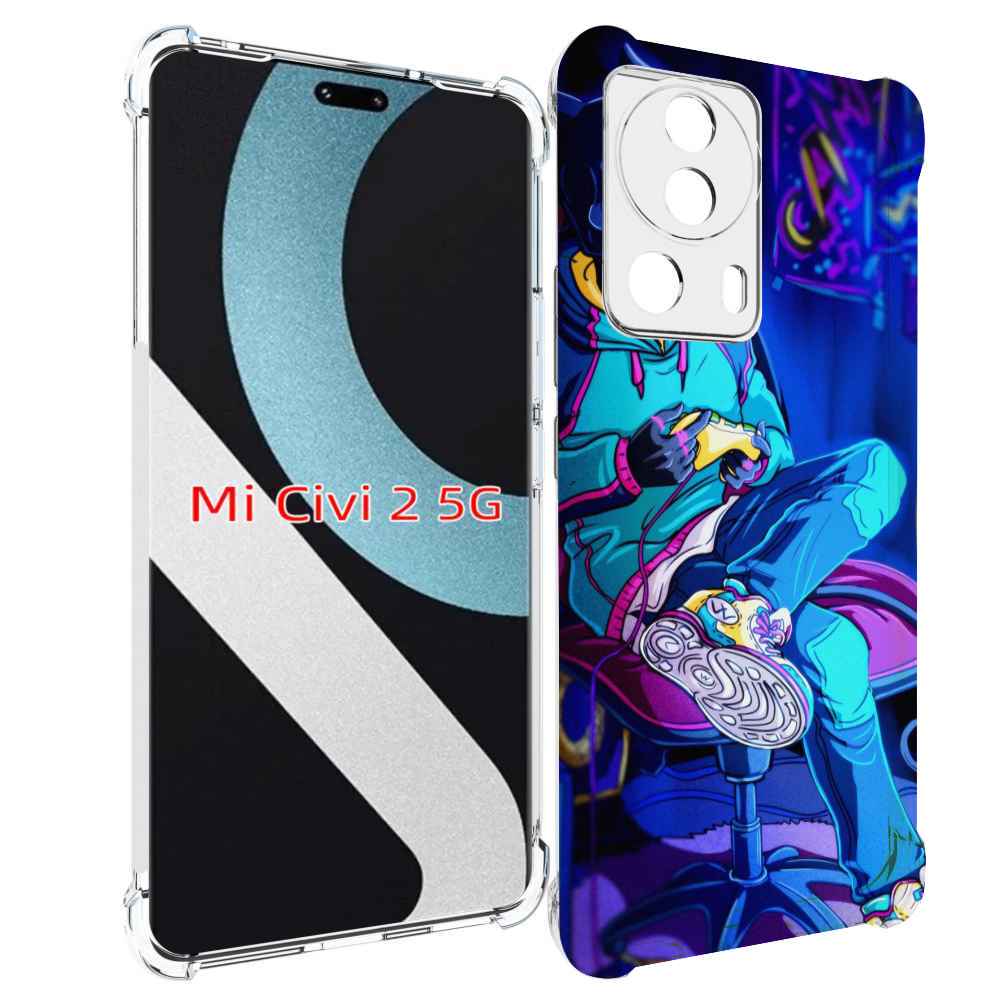 

Чехол MyPads киберпанк игрок для Xiaomi Civi 2, Прозрачный, Tocco