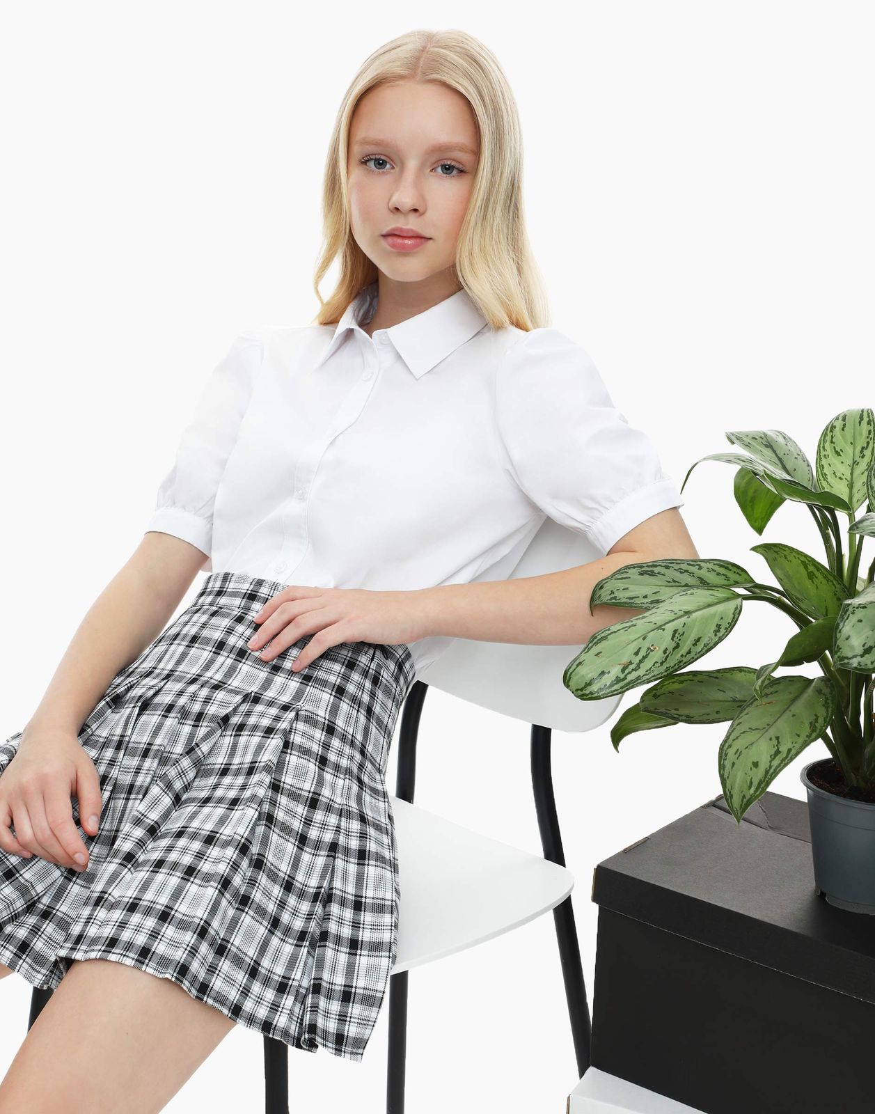 

Рубашка Gloria Jeans GSU001141 белый 10-11л/146 для девочки, GSU001141