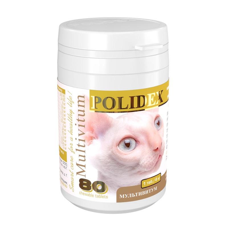 Витамины для кошек, Polidex, 80 табл