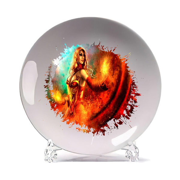 

Тарелка CoolPodarok Dota2 Дота Lina (Огненая девушка)