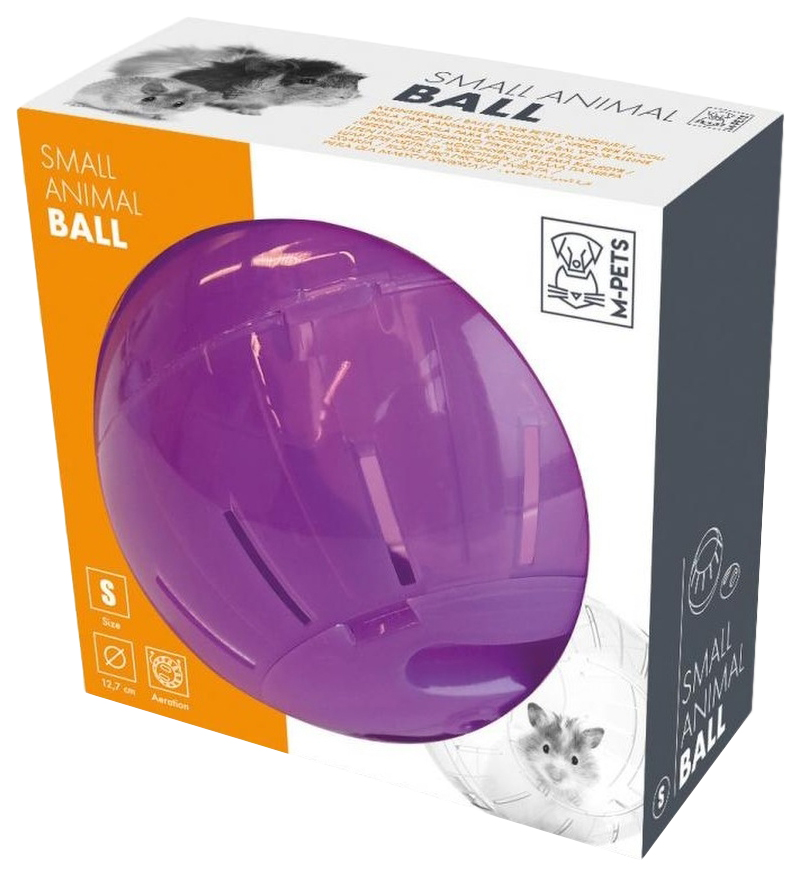 Прогулочный шар для хомяков M-Pets, фиолетовый, 13 см
