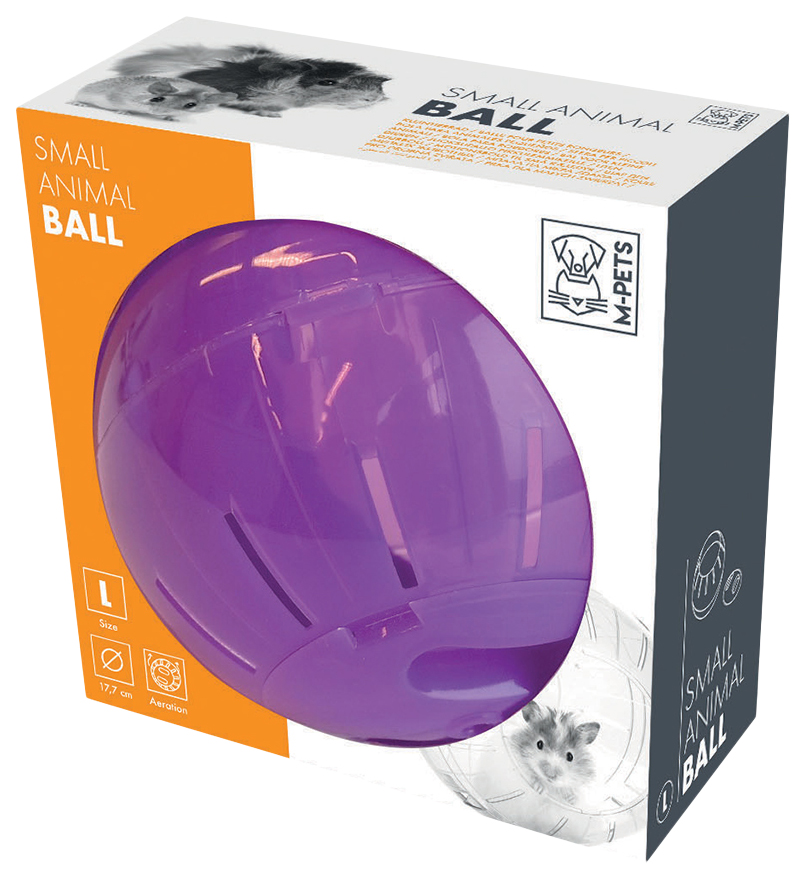 Прогулочный шар для хомяков M-Pets, фиолетовый, 18 см