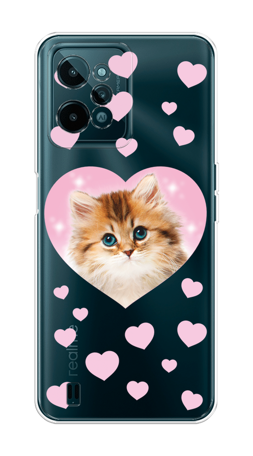 

Чехол на Realme C31 "Котенок в сердце", Розовый;оранжевый;белый;прозрачный, 259350-1
