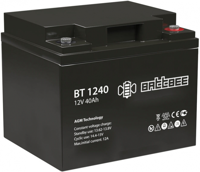 Аккумуляторная батарея BattBee BT 1240 аккумуляторная батарея asterion dtm 1240 l 12в 40ач
