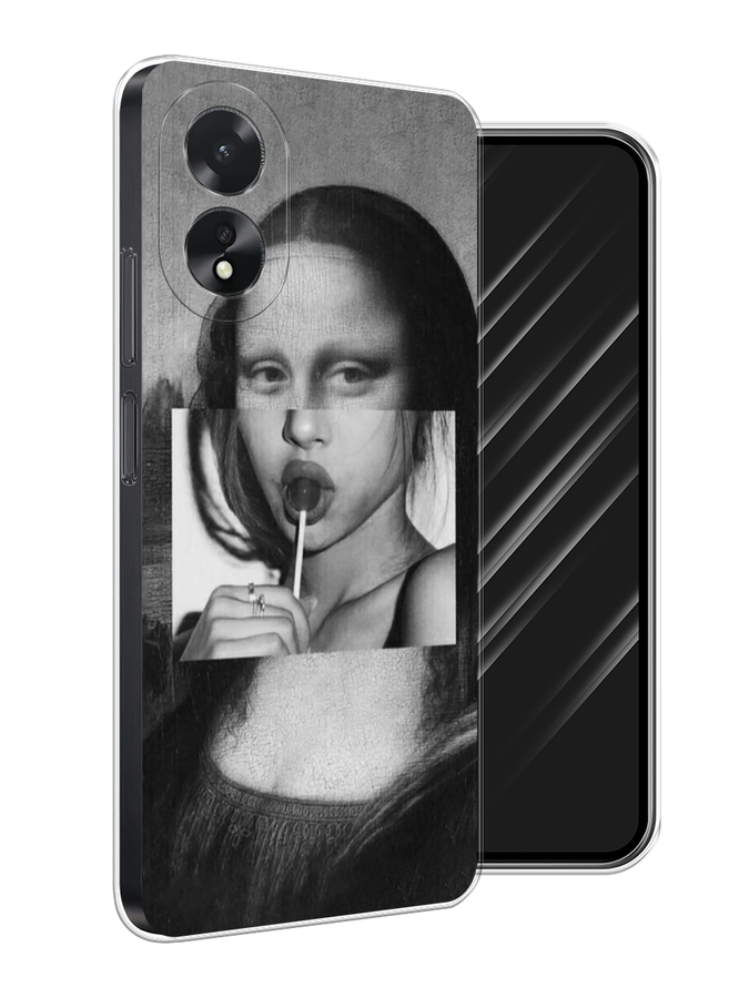 

Чехол Awog на Oppo A18 "Mona Lisa sucking lollipop", Серый, 2515450-1
