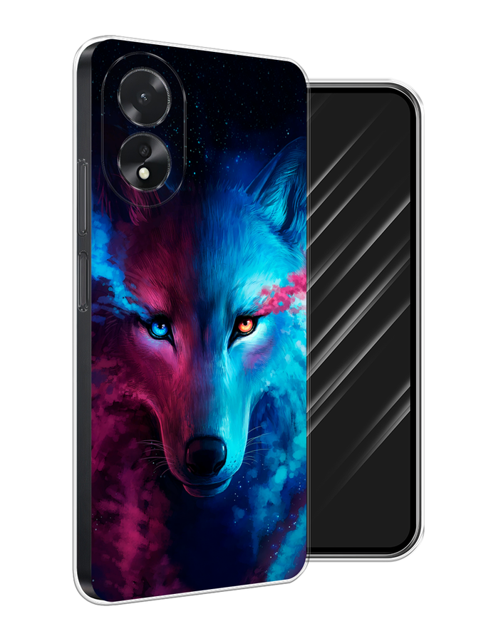 

Чехол Awog на Oppo A18 "Волшебный волк", Голубой;розовый, 2515450-1