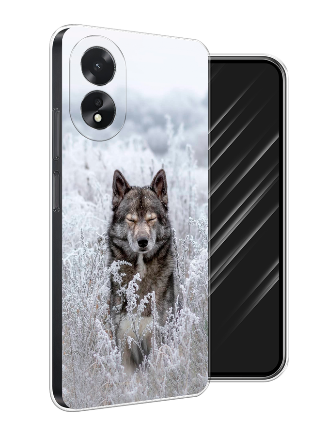 

Чехол Awog на Oppo A18 "Волк в поле", Белый;черный, 2515450-1