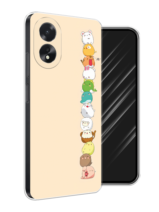 

Чехол Awog на Oppo A18 "Питомцы Чиби", Желтый, 2515450-1