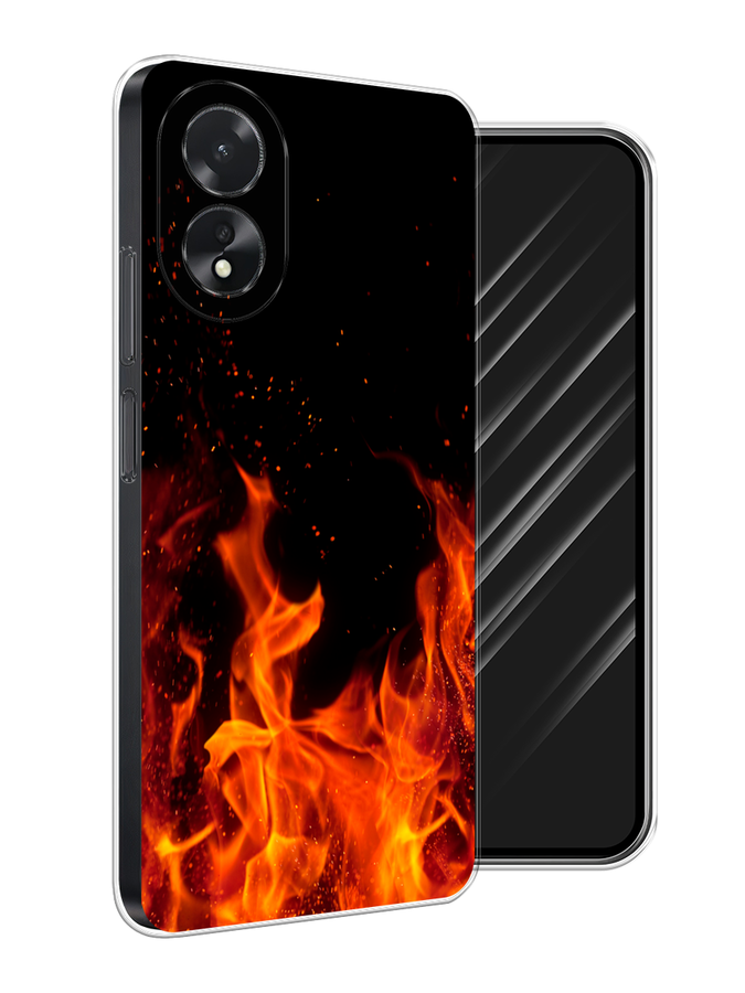 

Чехол Awog на Oppo A18 "Все в огне", Оранжевый;черный, 2515450-1