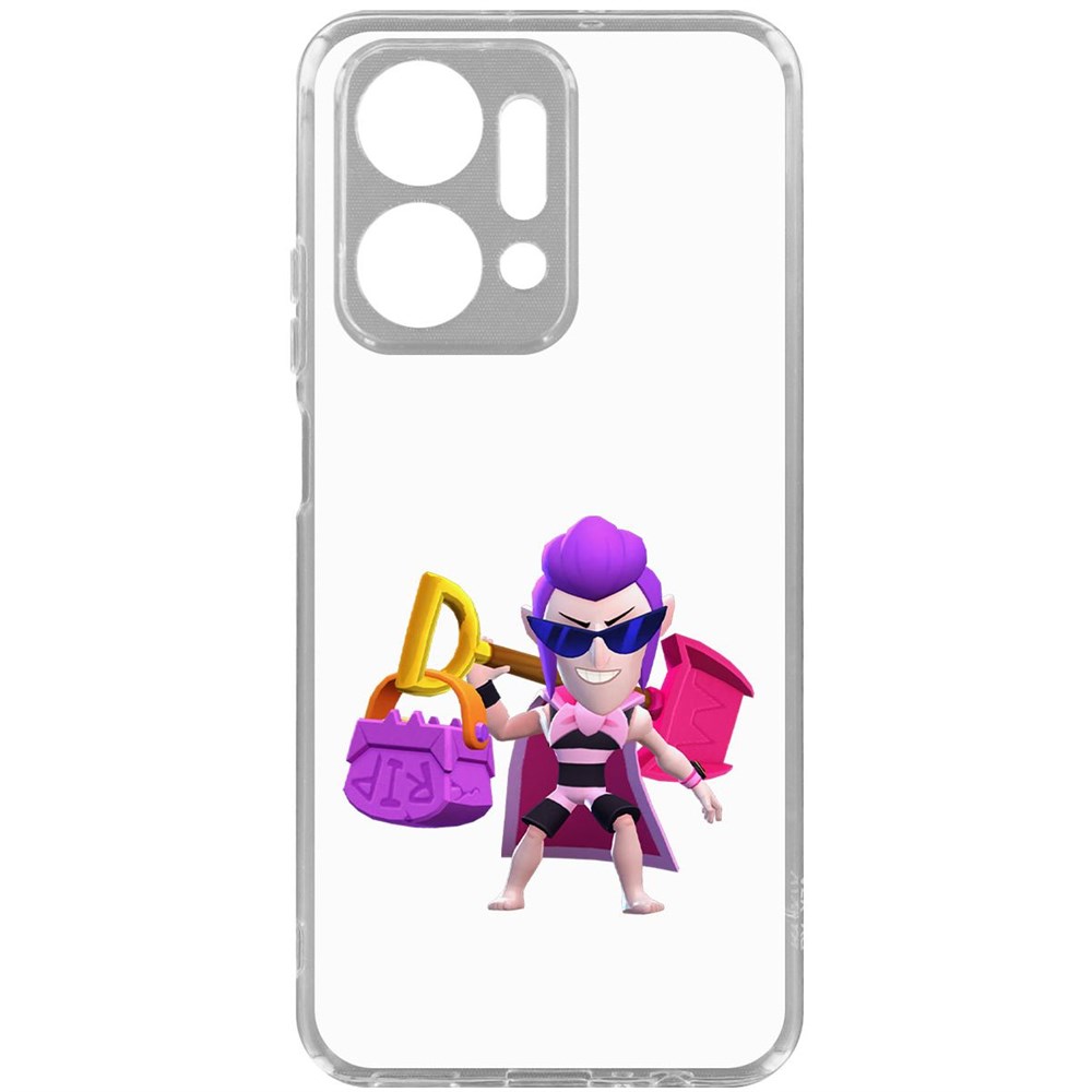 

Чехол-накладка Brawl Stars-Пляжный Мортис для Honor X7a, Прозрачный