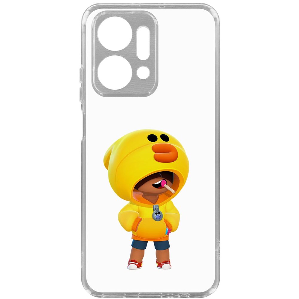 

Чехол-накладка Brawl Stars-Леон Салли для Honor X7a, Прозрачный