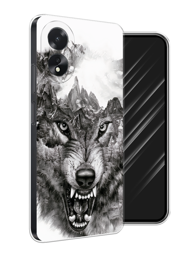 

Чехол Awog на Oppo A18 "Волк в горах", Серый;белый;бежевый, 2515450-1