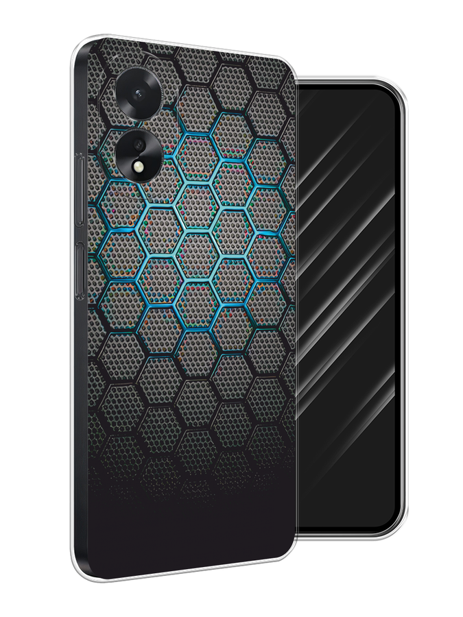 

Чехол Awog на Oppo A18 "Бирюзовые соты", Бирюзовый;синий;черный, 2515450-1