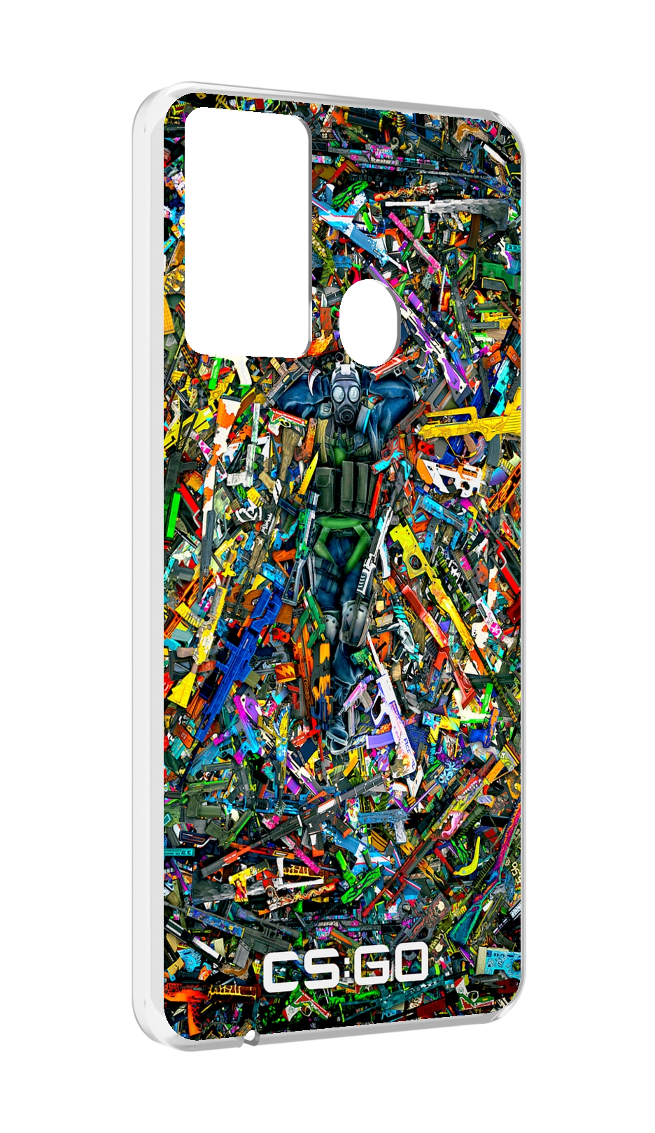 

Чехол MyPads CS GO guns skins мужской для Itel P37/Itel Vision 2S, Прозрачный, Tocco