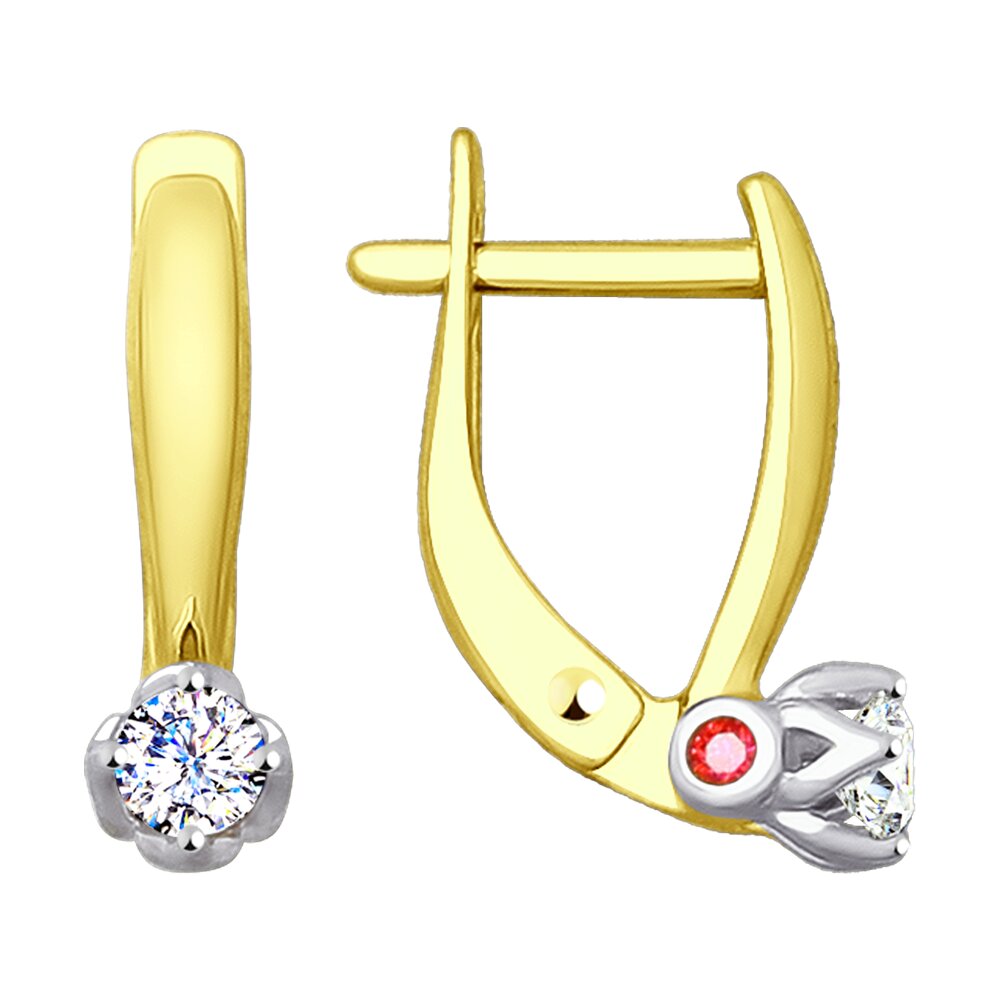 

Серьги из желтого золота SOKOLOV 027877-2, фианит, 027877-2