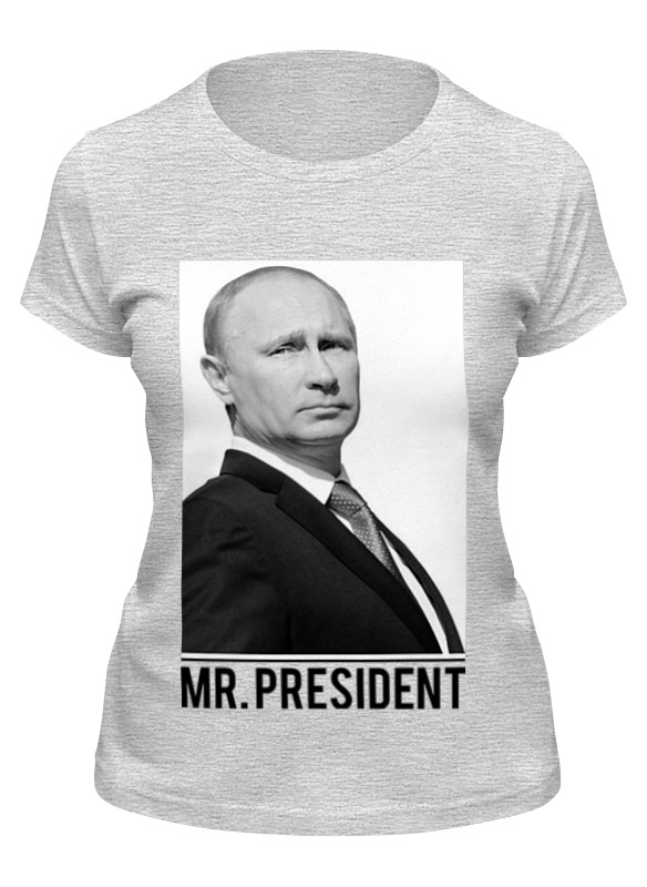 

Футболка женская Printio Путин серая S, Серый, Путин