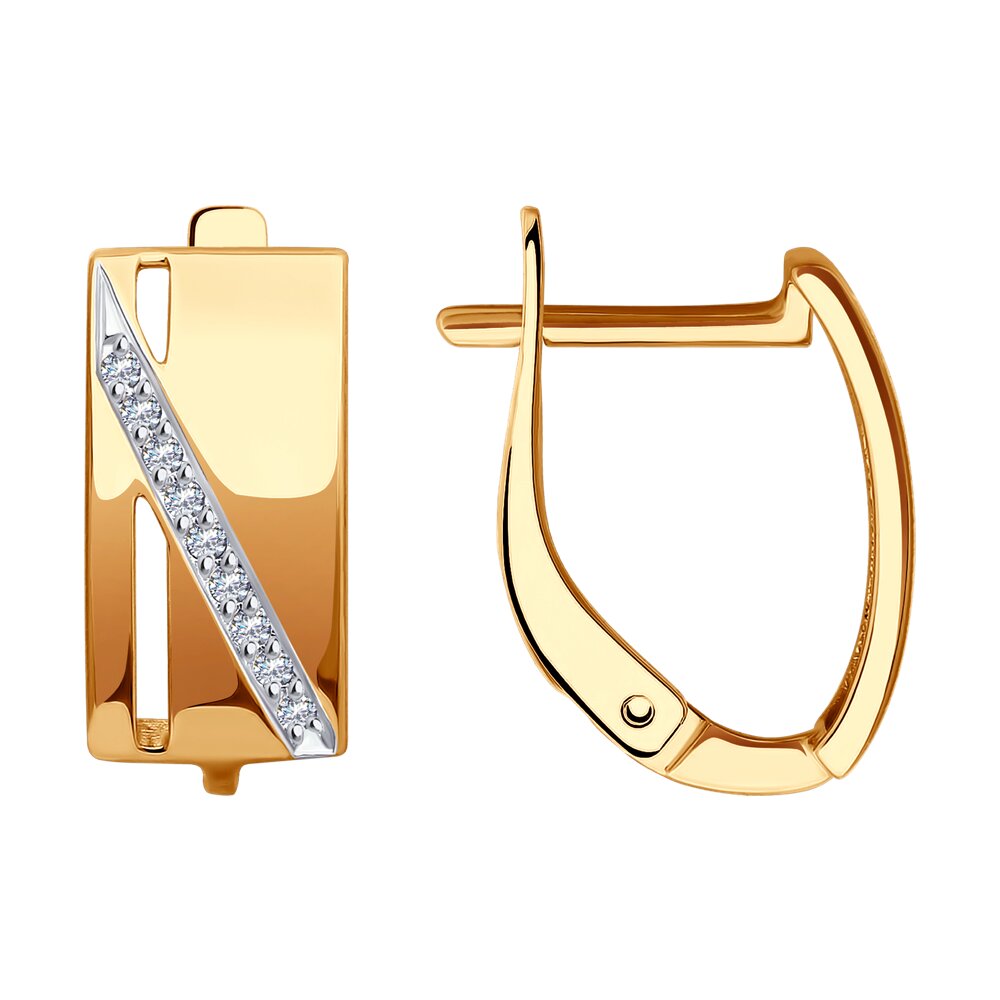 

Серьги из красного золота SOKOLOV 0200362, фианит, 0200362