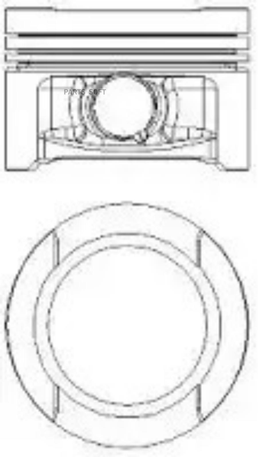 87-105907-00_поршень с кольцами d81x1.2x1.5x2 +0.5 audi a4, vw passat 1.6 95>