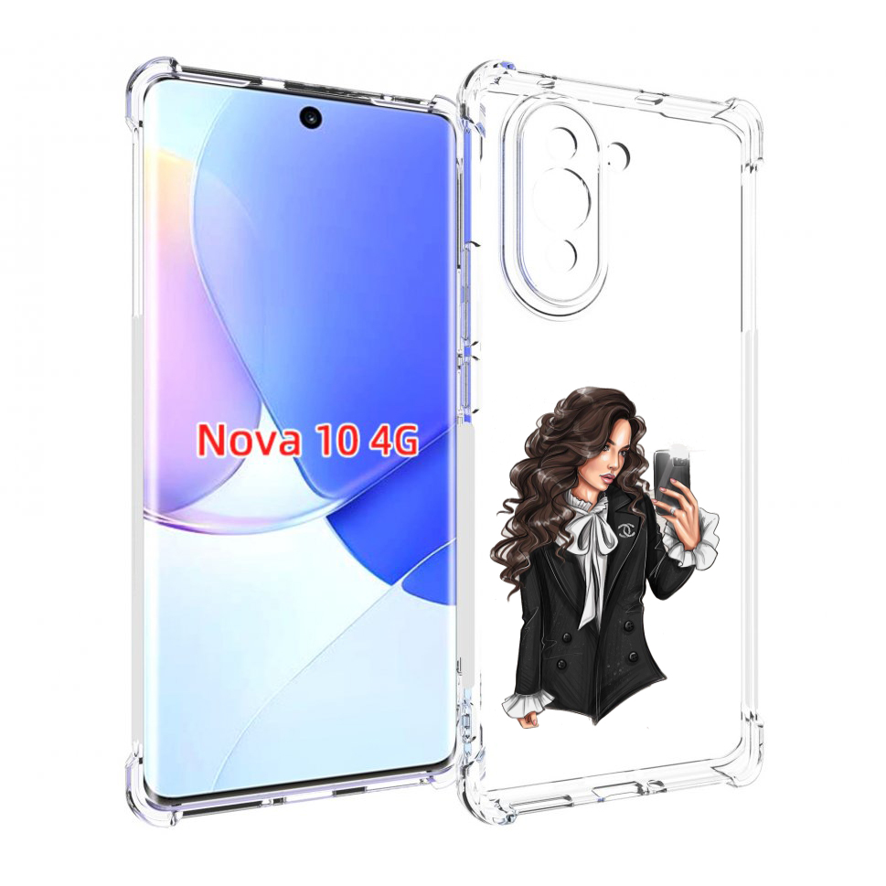 

Чехол MyPads Стильная-девушка для Huawei Nova 10, Прозрачный, Tocco