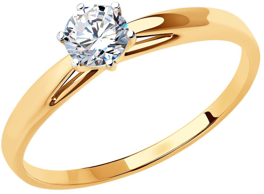 Кольцо из красного золота р. 18 AllTime 81010209_s, фианит Swarovski