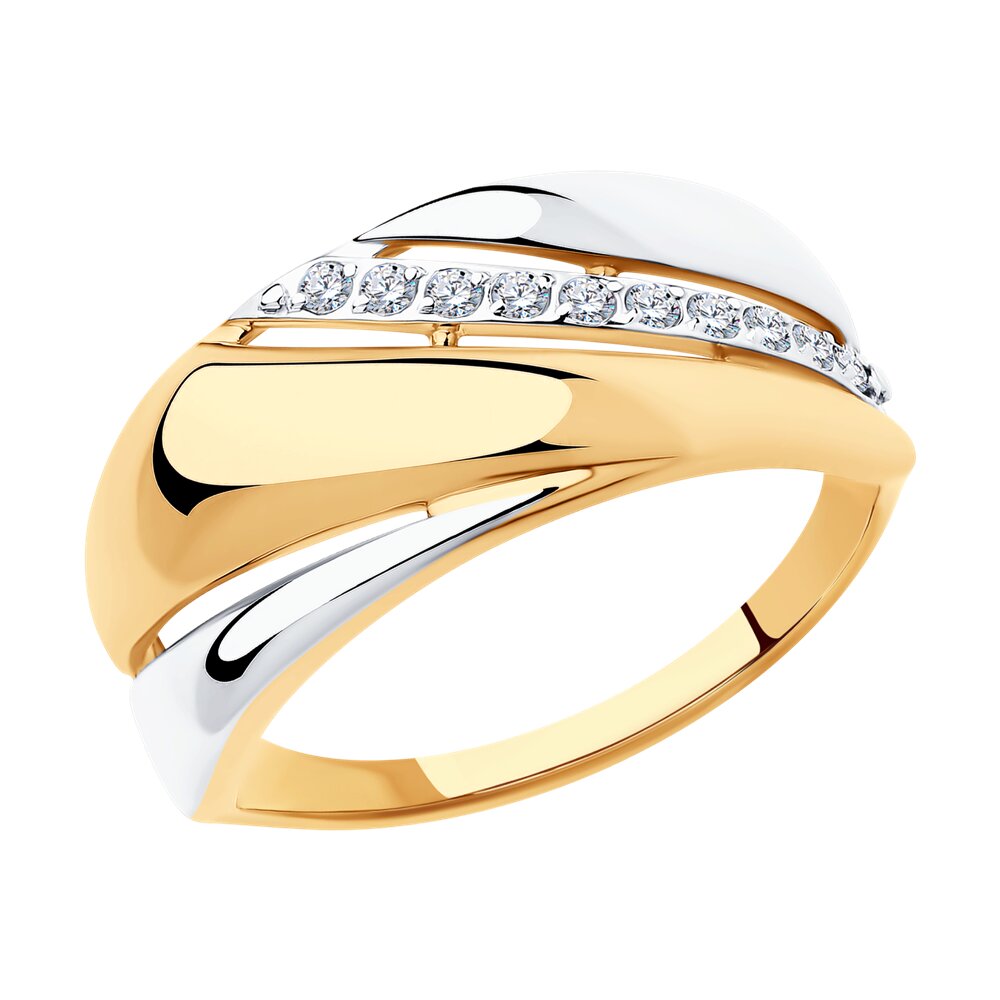 

Кольцо из золота р. 18 Diamant 51-110-00070-1, фианит, 51-110-00070-1
