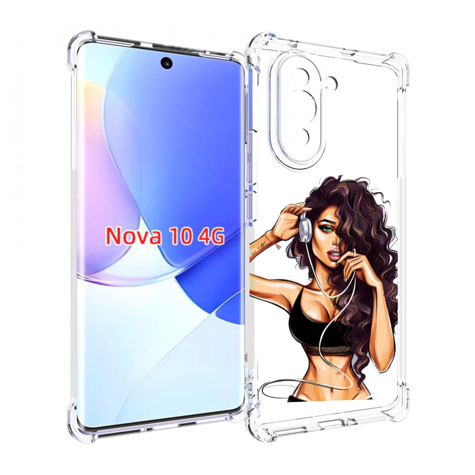 

Чехол MyPads Спортивная-девушка женский для Huawei Nova 10, Прозрачный, Tocco