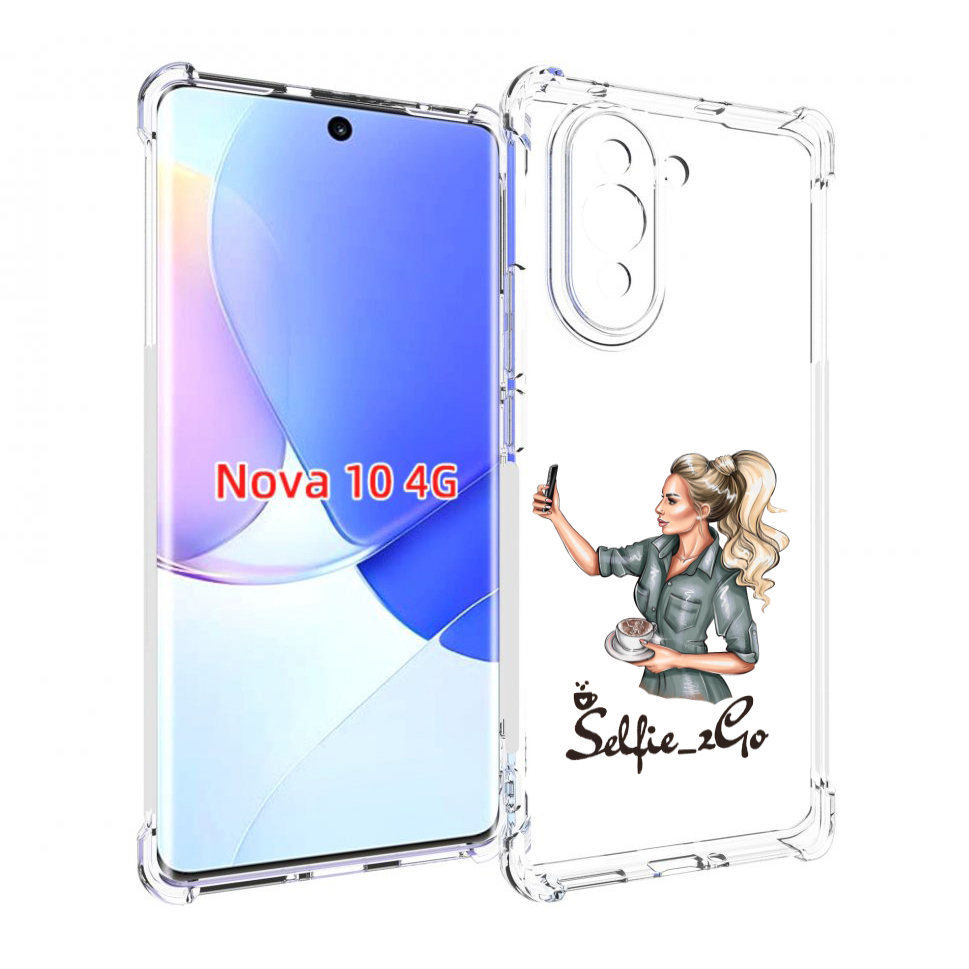 Чехол MyPads Селфи-девушка женский для Huawei Nova 10
