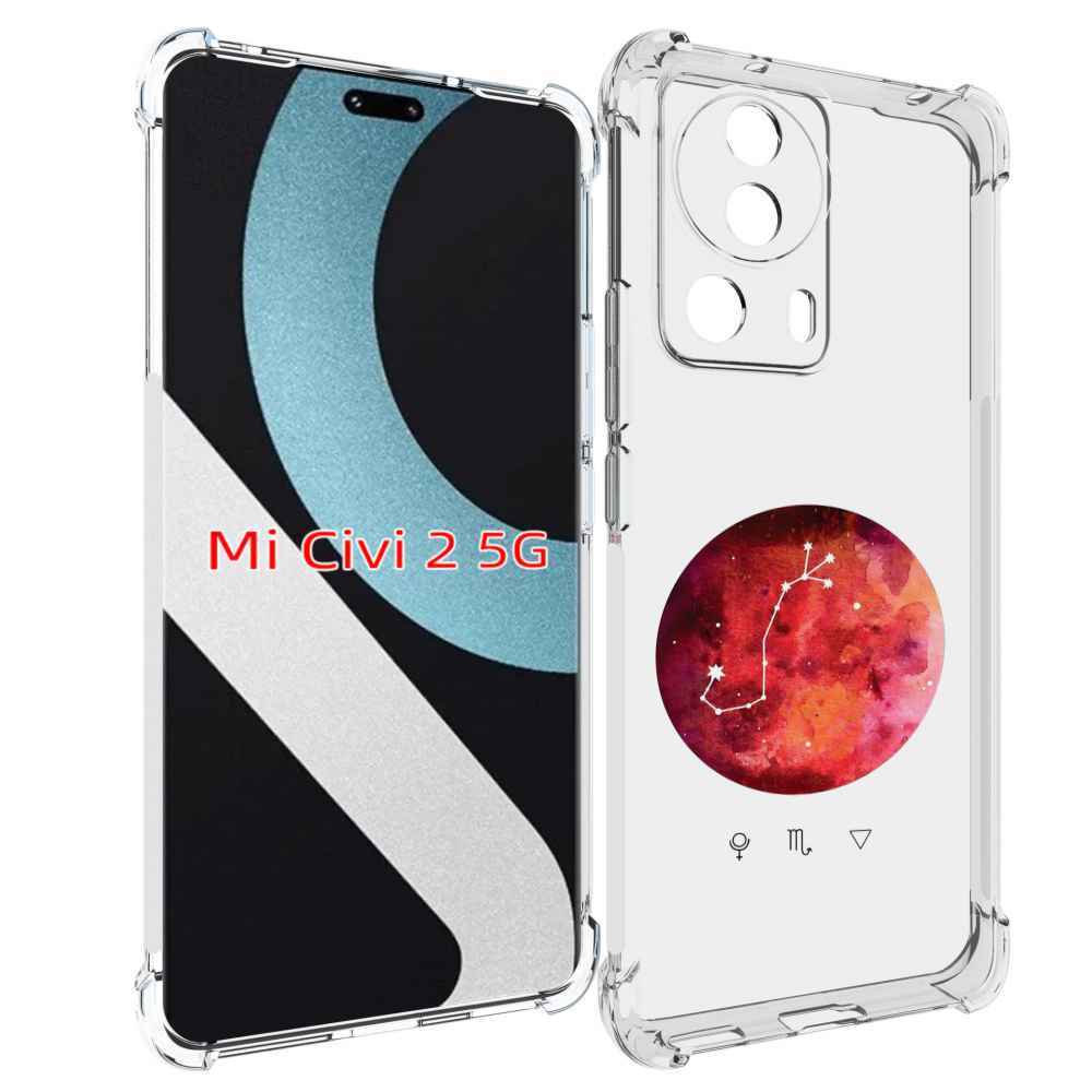 

Чехол MyPads знак зодиака скорпион 6 для Xiaomi Civi 2, Прозрачный, Tocco